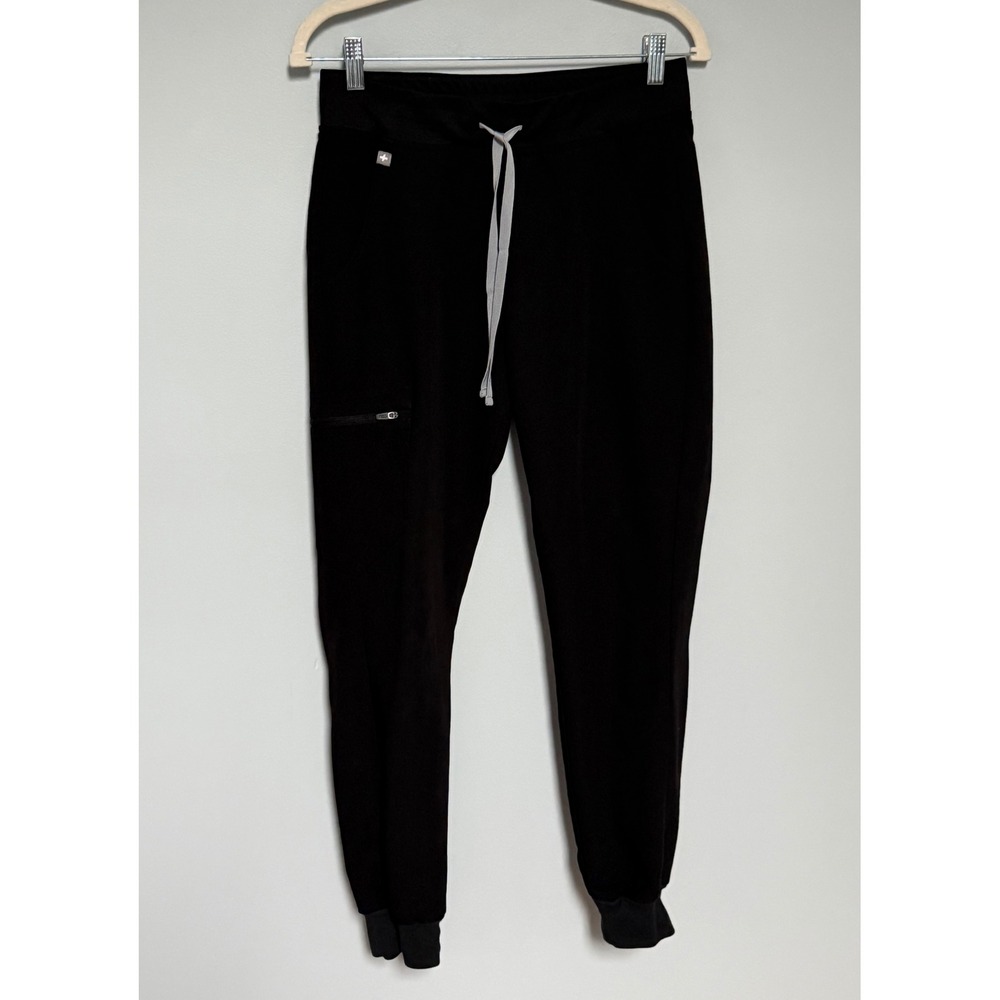 Figs Women's Zamora Jogger Scrub Pants Black Technical Collection Size Small